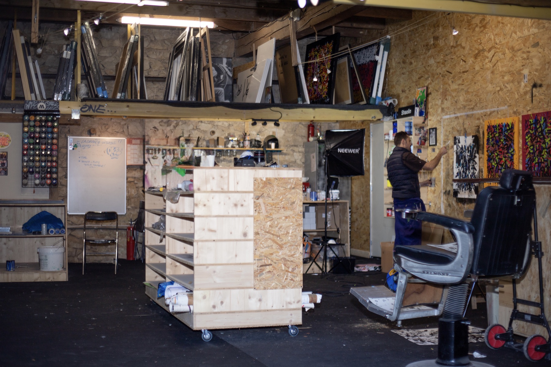 Material detail from Nicolas Herbé's artwork practice.